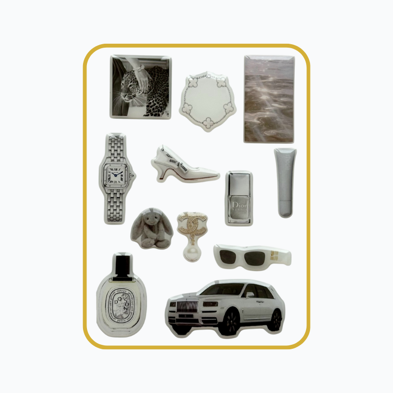 Affichez votre style avec le set d’autocollants Sleek & Stylish : 12 autocollants en époxy 3D qui ajoutent une touche d’élégance et de sophistication à votre quotidien.
